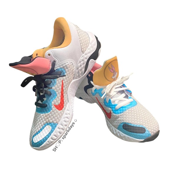 Nike Renew Elevate 2 X Space Jam NEW Bugs Bunny Basketball White Sneakers 10.5 - Picture 3 of 10